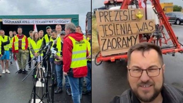 Criza cerealelor: Polonezii au blocat la graniţă intrarea camioanelor ucrainene