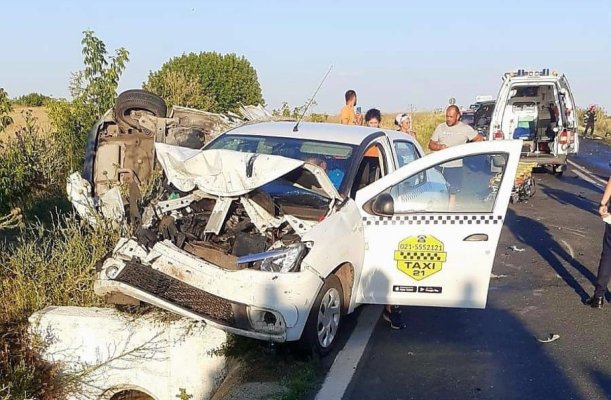 Accident rutier cu 5 victime, la ieșire din Hârșova. O femeie a ajuns la spital