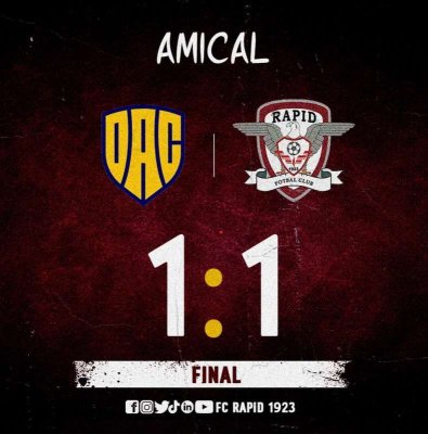 FC Rapid a încheiat la egalitate, scor 1-1, partida amicală cu FK DAC Dunajska Streda