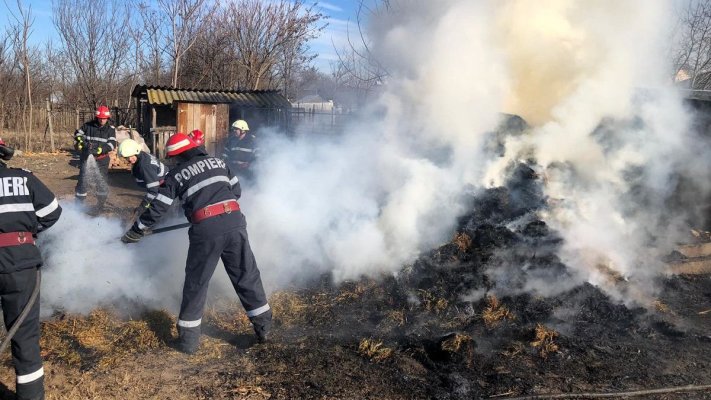Incendiu la un grajd de animale, în Tufani