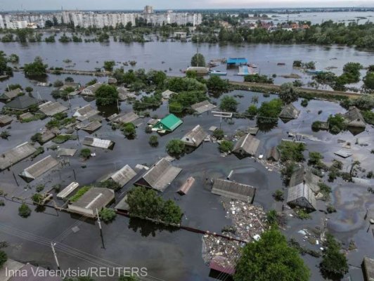 Inundaţii în Ucraina: Bilanţul a urcat la 17 morţi în zonele controlate de Moscova