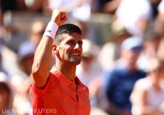 Tenis: Novak Djokovic, în sferturi de finală la Roland Garros pentru a 17-a oară
