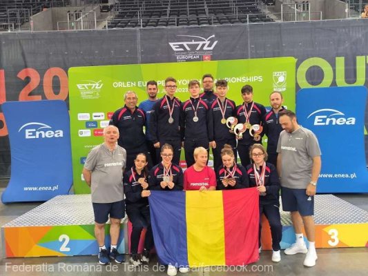 Tenis de masă: România a obţinut 17 medalii la Europenele Under-15 şi Under-19