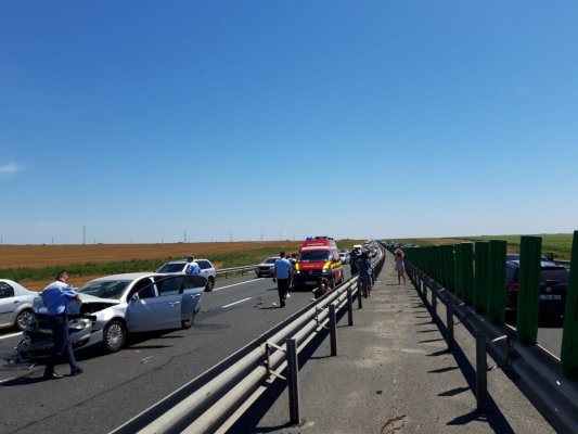 Carambol cu patru mașini pe A2, sensul spre Constanța