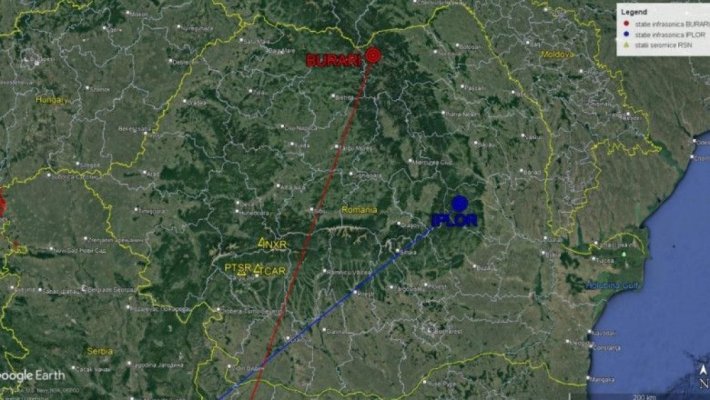 Explozia meteoritului deasupra României a fost înregistrată de stațiile INFP