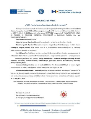 Grădinița nr 45, renovată energetic prin PNNR