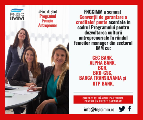 FNGCIMM accelerează potențialul antreprenorial feminin prin Programul Femeia Antreprenor
