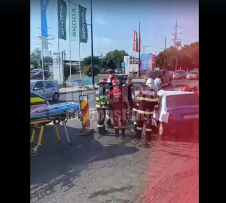 Accident în sensul giratoriu de la Cumpăna, cu patru victime. Video