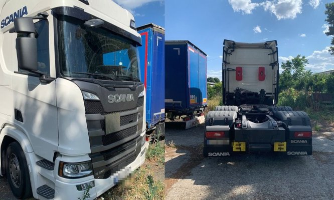 Cap tractor în valoare de 375.000 lei, căutat de autoritățile din Suedia,  descoperit de poliţiştii de frontieră
