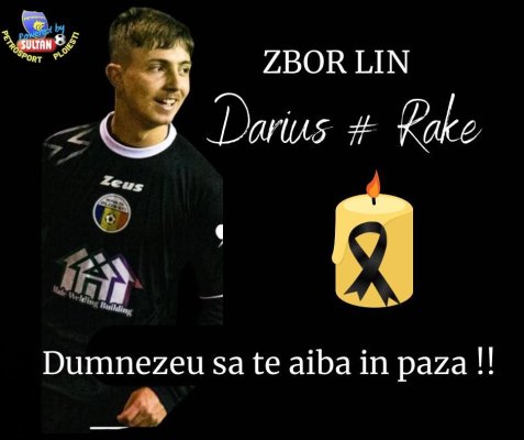 Un fotbalist român în vârstă de 19 ani a murit într-un accident rutier