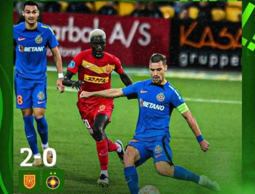 Fotbal: FCSB, eliminată de FC Nordsjaelland din Europa Conference League