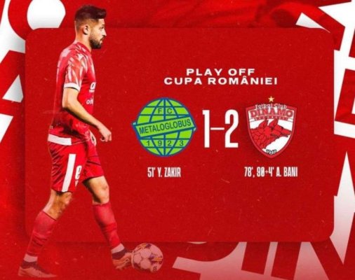 Fotbal: Dinamo s-a calificat cu emoţii în grupele Cupei României