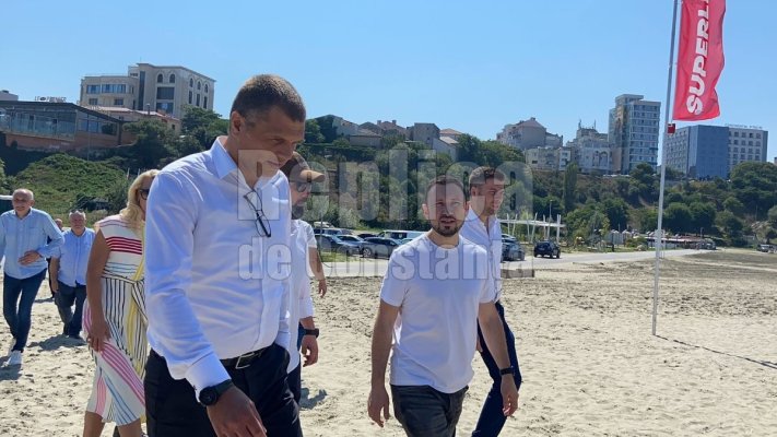 Ministrul Mediului a mers pe plaja Modern să vadă... cum plânge după turiști! Video