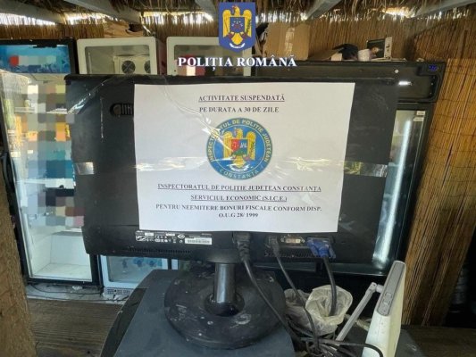 Afacere închisă de polițiștii constănțeni pentru neemiterea de bonuri fiscale