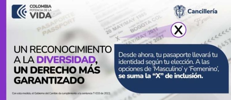 Columbia va emite paşapoarte cu genul X