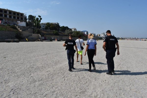 Acțiune a polițiștilor pe plajele din Eforie