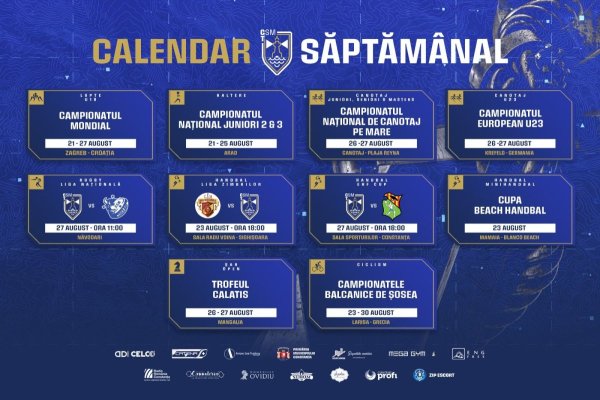 Sportivii CSM Constanța, săptămână plină de provocări