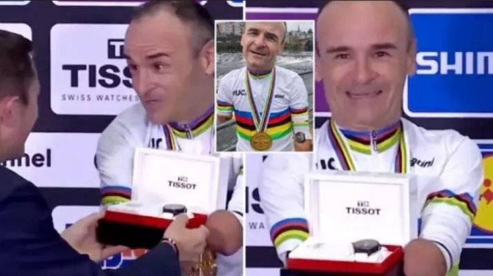 Un campion mondial, cu ambele brațe amputate, a primit drept premiu un ceas