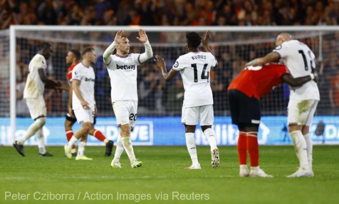 Fotbal: West Ham United, noul lider din Premier League după victoria cu Luton
