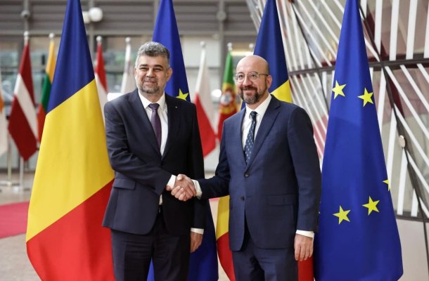 Prima vizită la Bruxelles a premierului Marcel Ciolacu a debutat cu o întrevedere cu Charles Michel