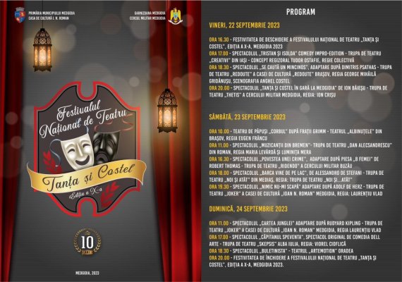Medgidia, gazda celei de-a X-a ediții a Festivalului Național de Teatru „Tanța și Costel”