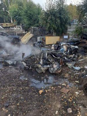 Incendiu la un depozit de cherestea, în Constanța