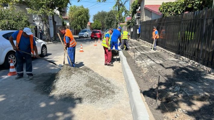 Continuă lucrările de modernizare a infrastructurii pietonale din oraș
