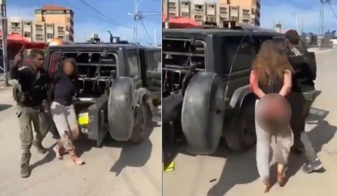 O poliţistă din Israel a fost capturată de teroriştii Hamas şi plimbată pe străzi în Gaza! Video