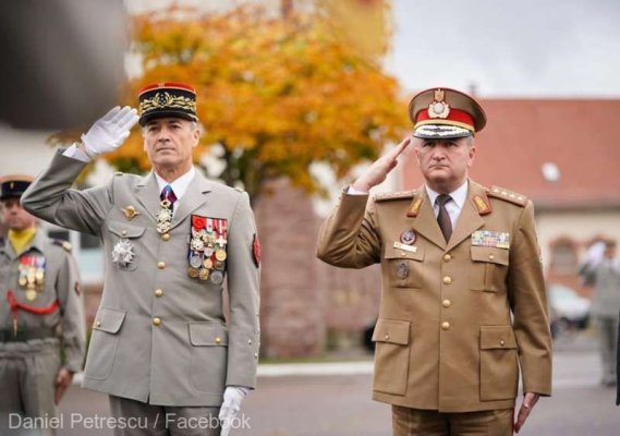 Şeful Statului Major al Armatei, în vizită în Franţa; discuţii despre Grupul de Luptă al NATO dislocat în România