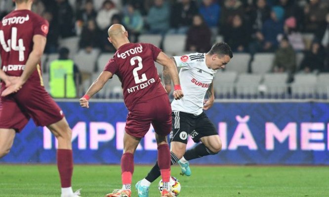 CFR Cluj a remizat în derby-ul cu FCSB (1-1), în Superligă