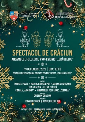 Daruri cultural-artistice de iarnă, oferite constănțenilor, de Centrul Cultural „Teodor T. Burada“