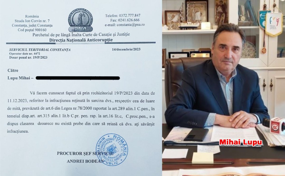 DNA a clasat dosarul in care presedintele CJ, Mihai Lupu, era acuzat de luare de mita: S-a facut dreptate!
