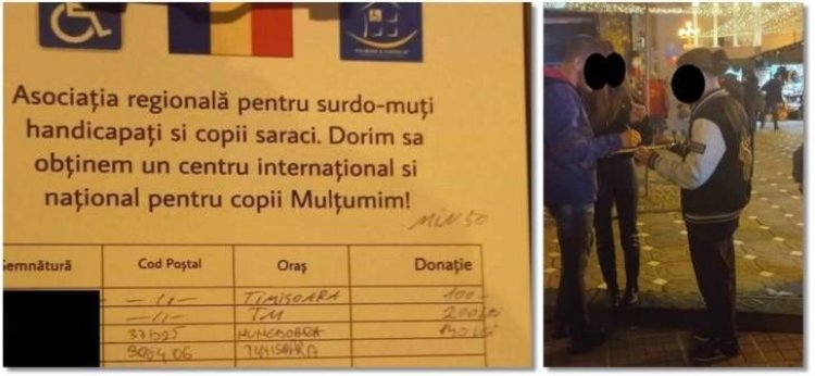 Au înșelat oameni pe bani în plină stradă pentru o asociație care nu există  