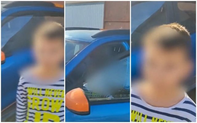 Copil de 7 ani, filmat în timp ce parca maşina pe o stradă din Constanţa. Video