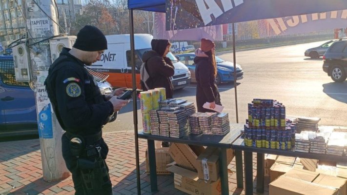 Peste 3 tone de articole pirotehnice indisponibilizate de polițiștii capitalei