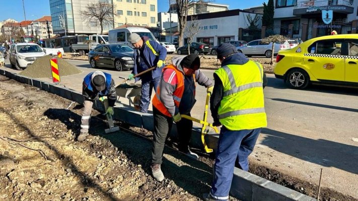 Continuă lucrările de modernizare a infrastructurii pietonale din oraș