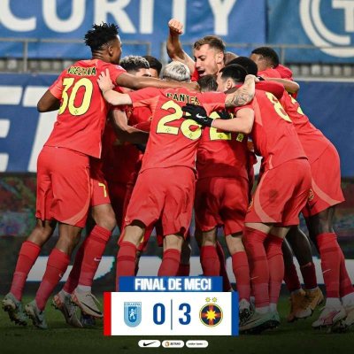 Fotbal: Universitatea Craiova, învinsă de FCSB cu 3-0, în Superligă