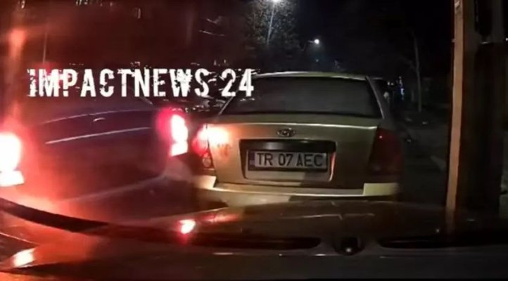 Șef de poliție s-a urcat beat la volan, a lovit un autoturism și apoi...a fugit! Video