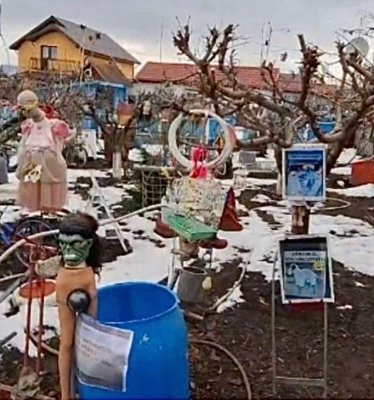 Un medic ginecolog şi-a decorat curtea cu păpuşi gonflabile și cătuşe