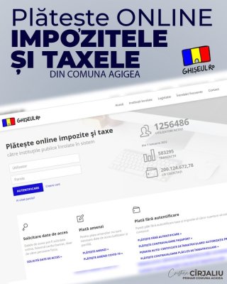 Locuitorii din Agigea sunt sfătuiți să plătească online taxele și impozitele 