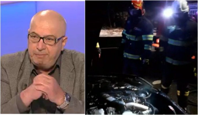 Mașina lui Sorin Ovidiu Bălan a luat foc în noaptea de Revelion, cu jurnalistul la volan