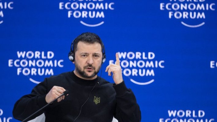 Davos: Putin este un prădător care nu se va mulţumi cu un conflict îngheţat în Ucraina, avertizează Zelenski