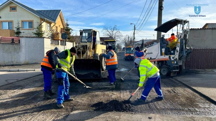 Se reabilitează carosabilul pe strada Mureșului din cartierul Palas