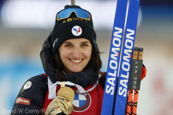 Biatlon: Franţuzoaica Julia Simon, medaliată cu aur în proba de urmărire 10 km la Mondialele de la Nove Mesto