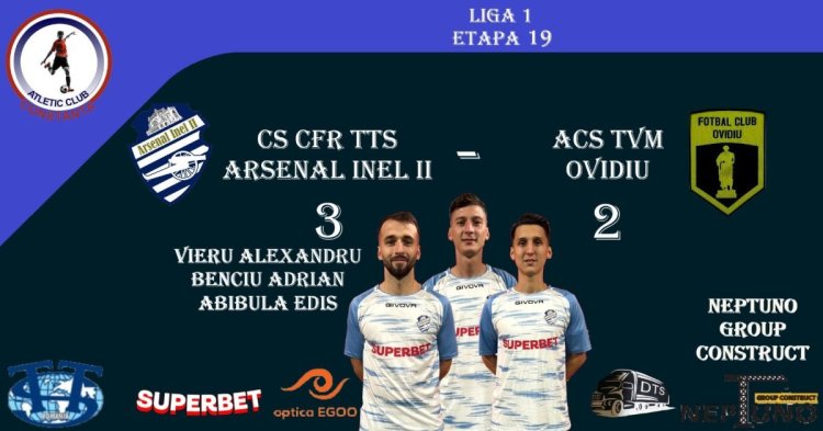 CS CFR TTS Arsenal Inel II, victorie uriașă împotriva ACS TMV Ovidiu, la Campionatul Județean de Minifotbal