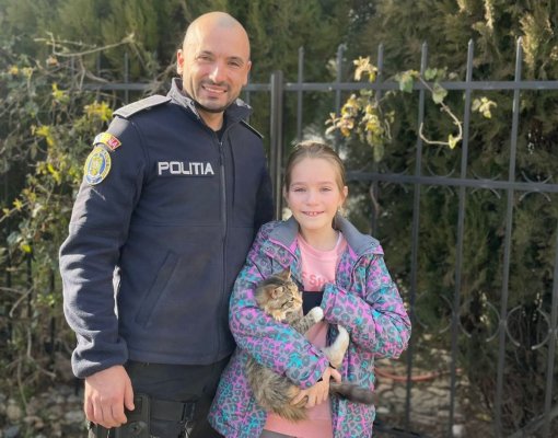 Polițiștii din Eforie i-au readus zâmbetul pe buze unei fetițe de 9 ani