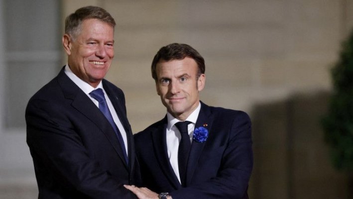Iohannis a vorbit, la Paris, cu omologul său francez, despre susţinerea Ucrainei şi situaţia de la Marea Neagră