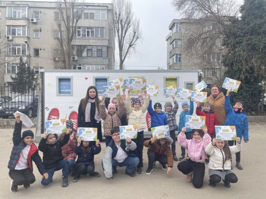 Elevii clasei a I a B, de la Școala Gimnazială Nr. 8 Constanța, au câștigat o excursie la Destiny Park