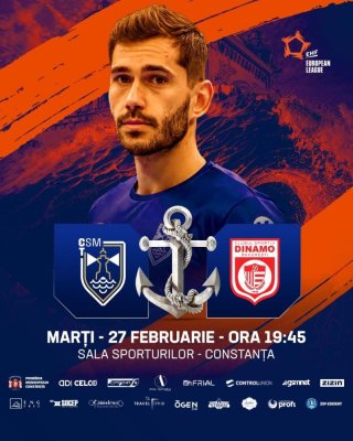 CSM Constanța joacă împotriva lui Dinamo București într-un meci contând pentru EHF European League