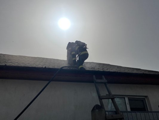 Incendiu la o locuință din Tulcea. Video